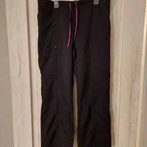 Scrubstar scrub pants XL black and pink with 4 pockets